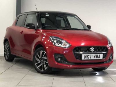 Suzuki Swift 1.2 Sz5 Dualjet Mhev Hatchback Hybrid Burning Red Metallic/Black Roof at Suzuki UCL Milton Keynes