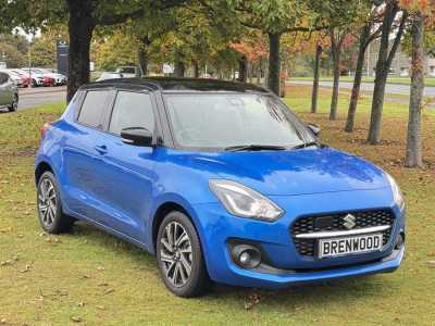 Suzuki Swift 1.2 Dualjet MHEV SZ5 Hatchback 5dr Petrol Hybrid CVT Euro 6 (s/s) (83 ps) Hatchback Hybrid Speedy Blue Metallic with Black Roof at Suzuki UCL Milton Keynes