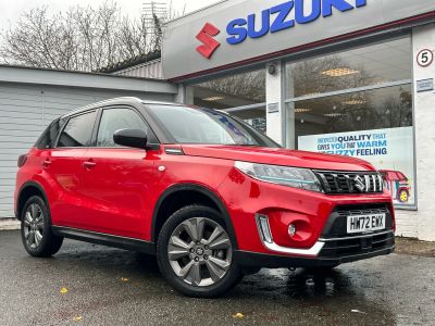 Suzuki Vitara 1.5 Estate SZ-T Estate Petrol / Electric Hybrid Bright Red With Cosmic Black Pearl Metallic Roof at Suzuki UCL Milton Keynes