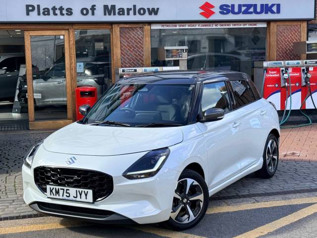 Suzuki Swift 1.2 MHEV Ultra CVT Euro 6 (s/s) 5dr Hatchback Hybrid Pure White  with Mineral grey